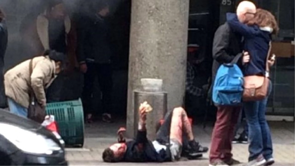 Brüksel\'deki Metro Patlamasından Sonra Öpüşen Çift Dikkat Çekti