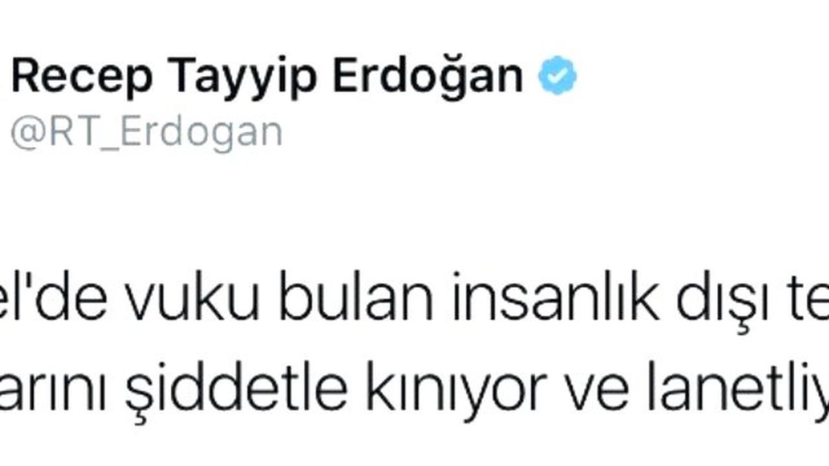 Cumhurbaşkanı Erdoğan, Brüksel\'deki Terör Saldırılarını Sosyal Medyadan Kınadı