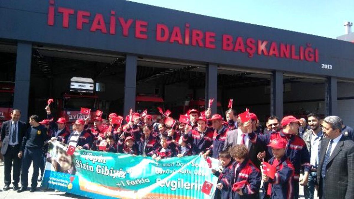 Down Sendromlu Öğrenciler İtfaiyeci Oldu