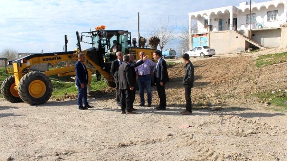 Samsat\'ta Köy Yolları Stabilize Çalışmaları Başladı