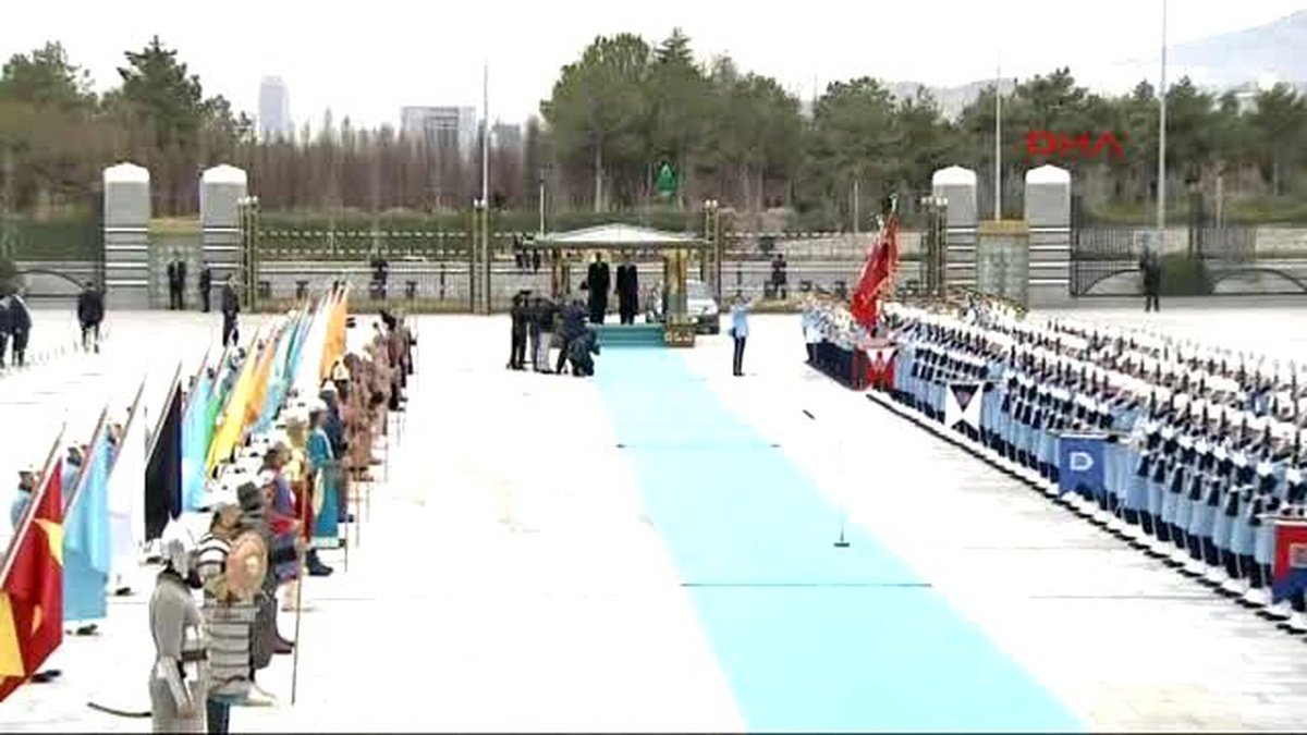 Romanya Cumhurbaşkanı Klaus İohannis\'i Cumhurbaşkanlığı Sarayı\'nda 2-
