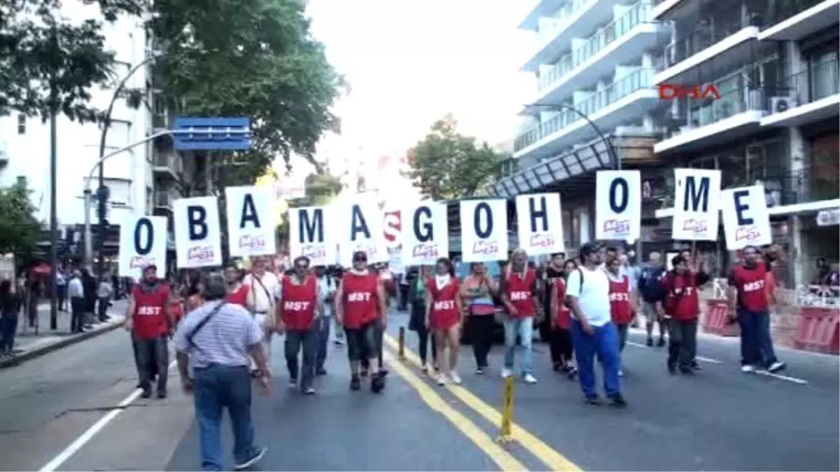 Obama'ya Arjantin'de Protestolu Karşılama