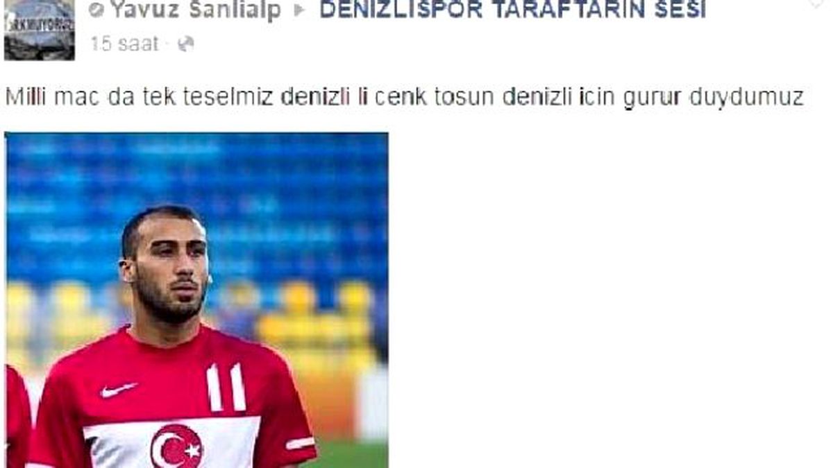 Beşiktaşlı Cenk Tosun Denizli\'nin de Gururu