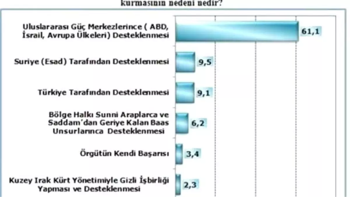 Türk Halkı, Daeş\'in İsrail, ABD ve Avrupa Ülkelerince Desteklendiğini Düşünüyor"