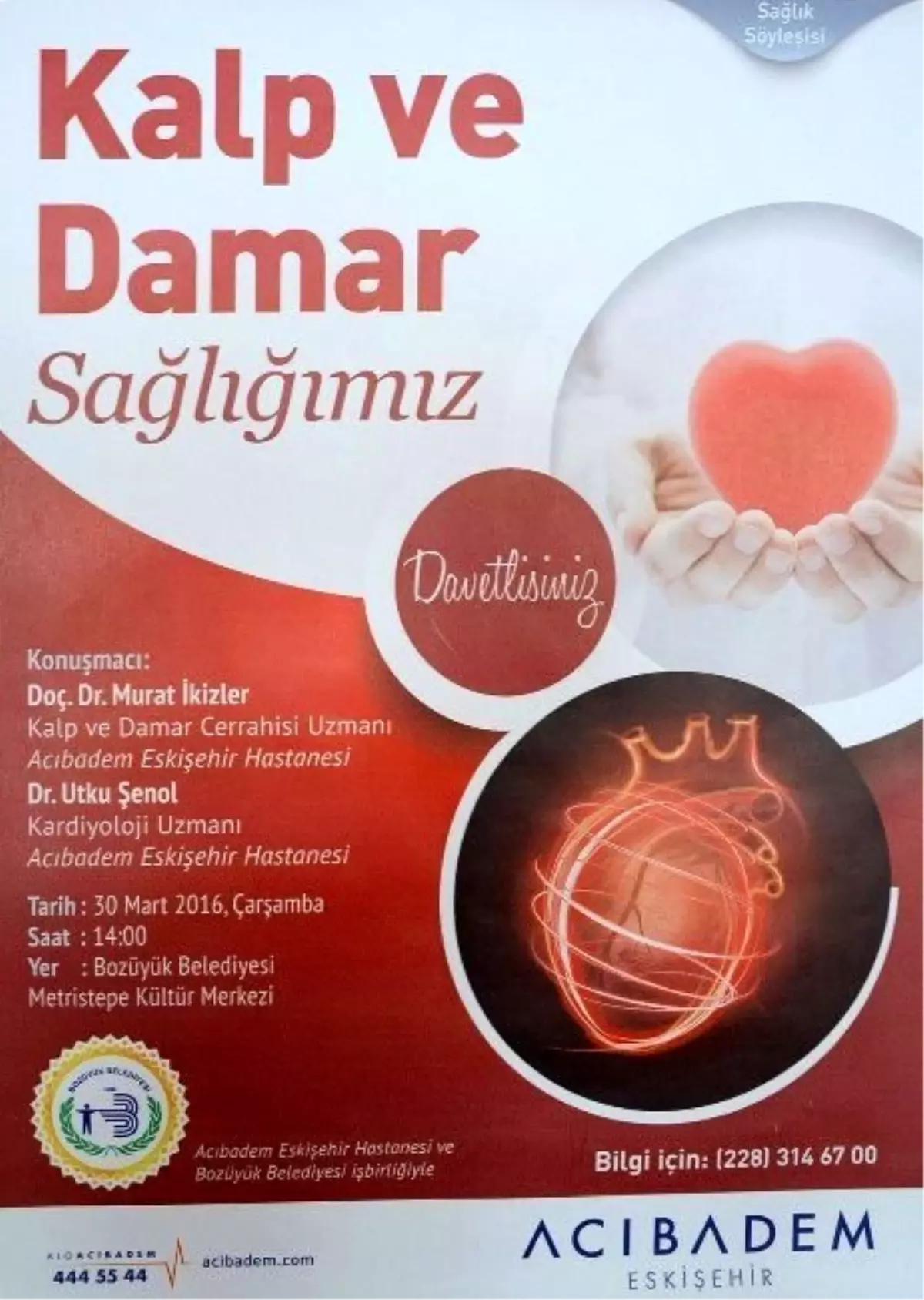 Bozüyük Belediyesi "Kalp ve Damar Sağlığımız" Konulu Sağlık Söyleşisi Düzenleyecek