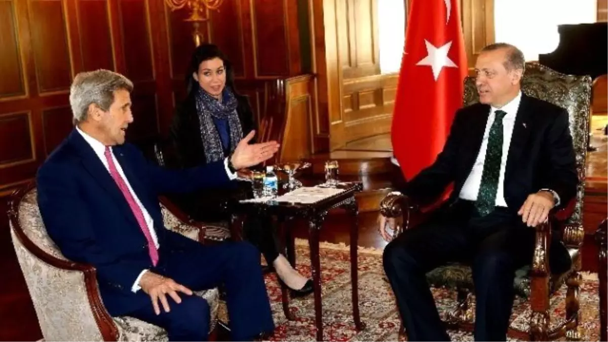 Cumhurbaşkanı Erdoğan, ABD Dışişleri Bakanı Kerry ile Görüştü