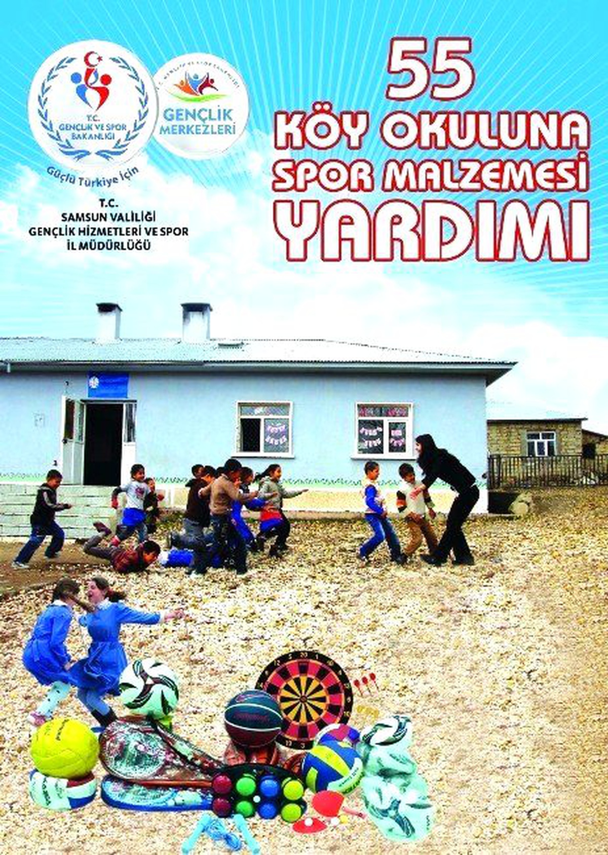 Samsun\'da 55 Köy Okuluna Spor Malzemesi Dağıtılacak