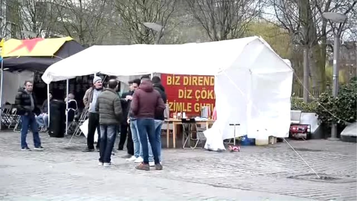 Brüksel\'de Terör Örgütü PKK\'nın Kurduğu Çadır Kaldırıldı