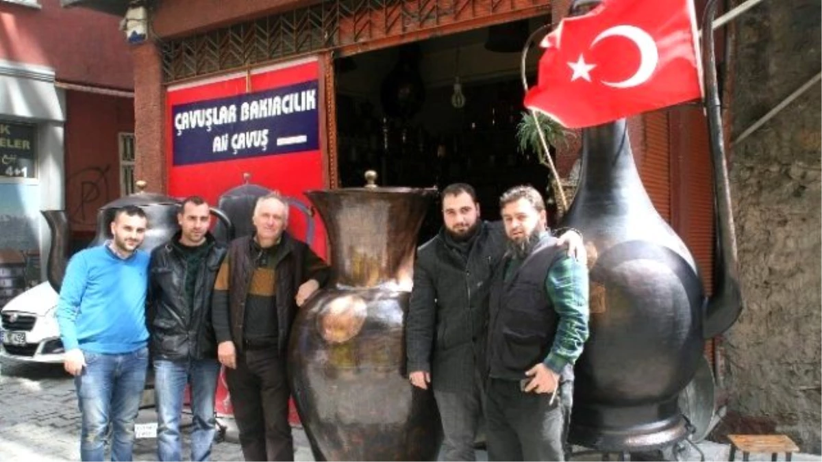 Trabzonlu Bakır Ustası Dünyanın En Büyük Yoğurt Bakracını Yaptı