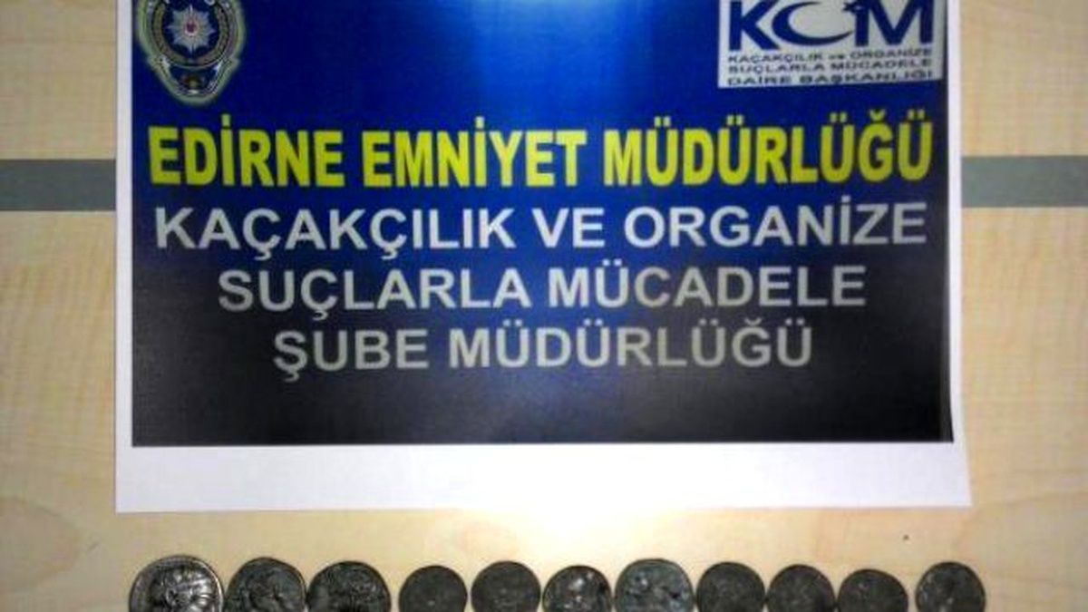 Edirne\'de 21 Bizans Sikkesi Ele Geçirildi