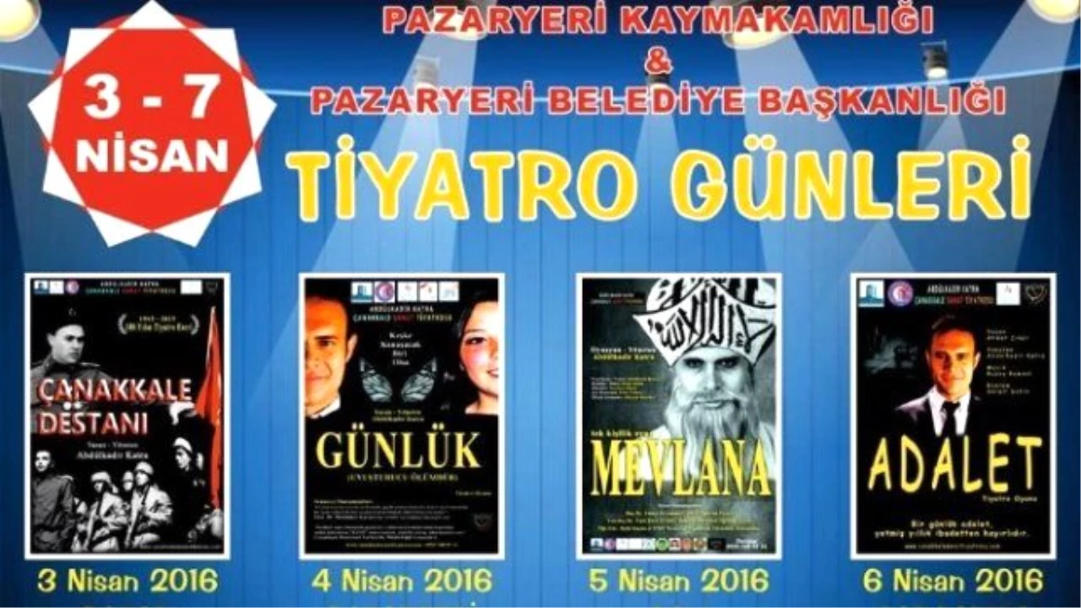 Pazaryeri\'nde Tiyatro Etkinliğine Yoğun İlgi