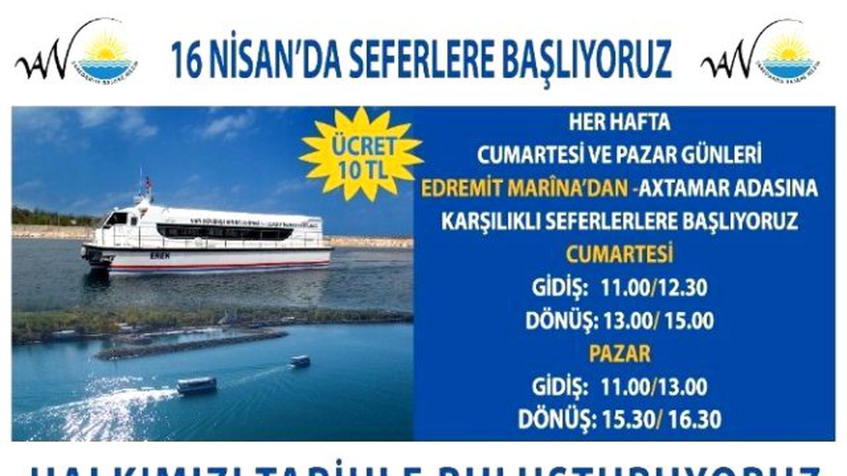 Van\'da Deniz Otobüsleri Seferi 16 Nisan\'da Başlıyor