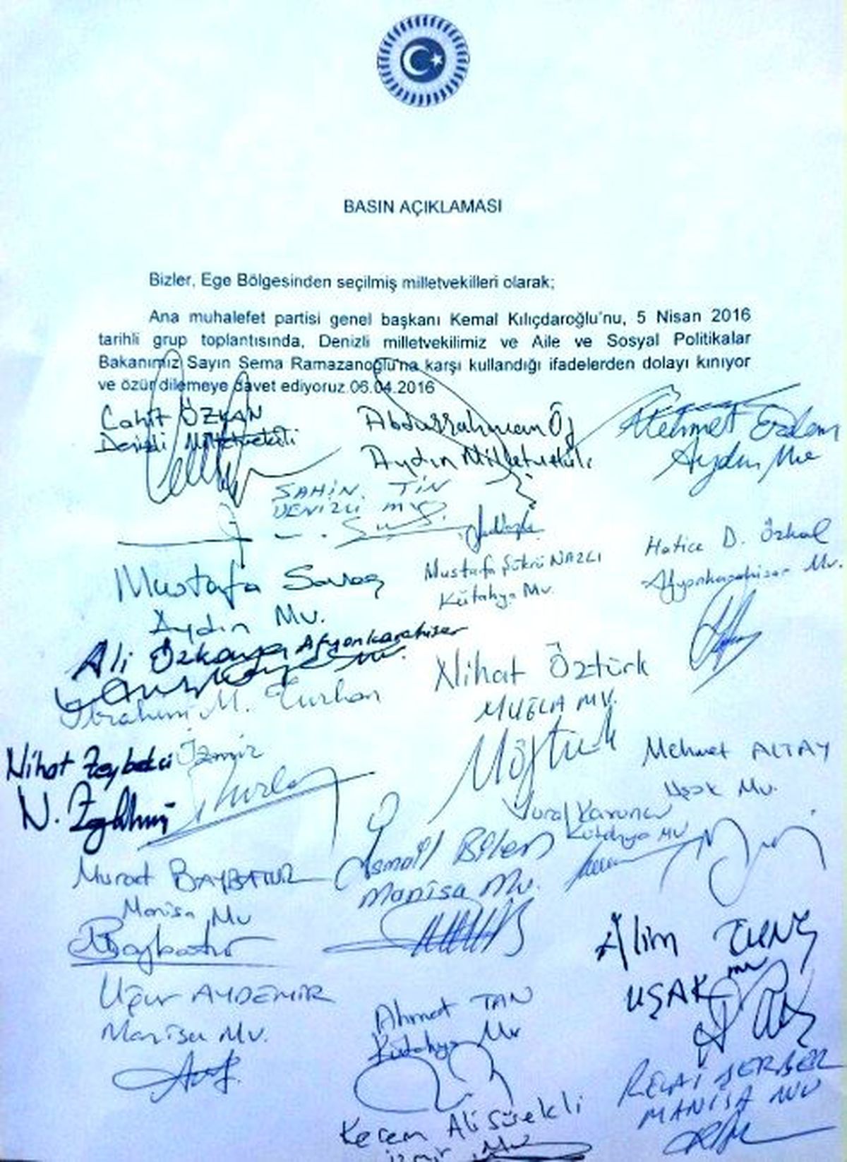 AK Parti Ege Bölgesi Milletvekilleri Kemal Kılıçdaroğlu\'nu Kınadı
