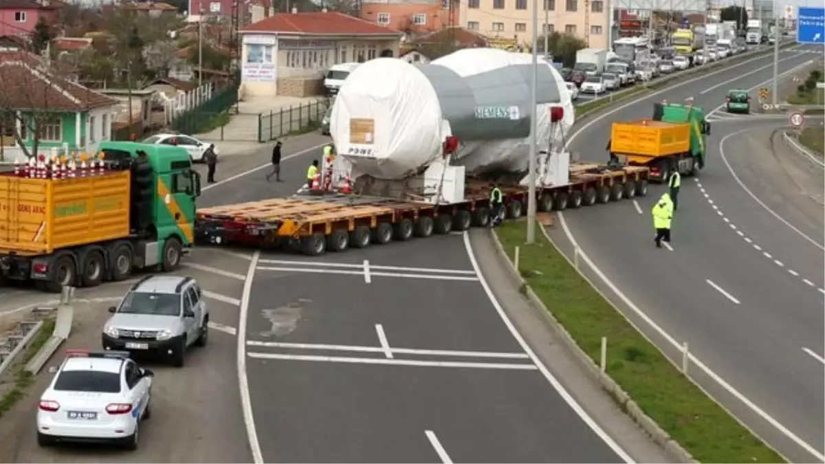 Almanya\'dan Getirilen 480 Tonluk Doğalgaz Türbini Şantiyeye Ulaştı