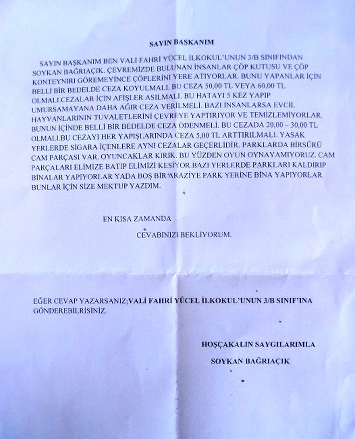 Minik Soykan\'dan Büyük Duyarlılık