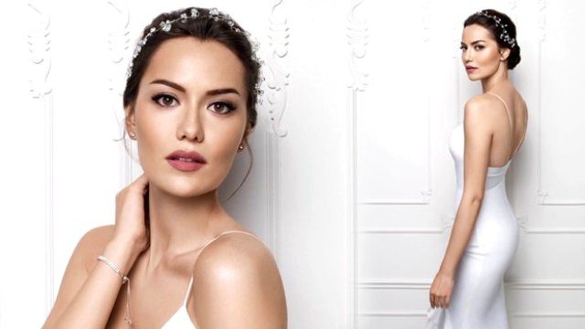 Fahriye Evcen Gelinlikle Poz Verdi