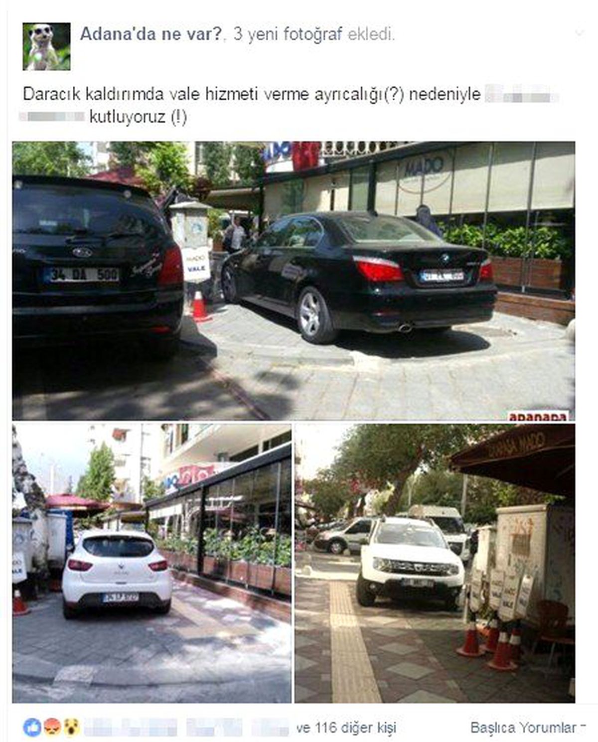 Kaldırımda Vale İşgali