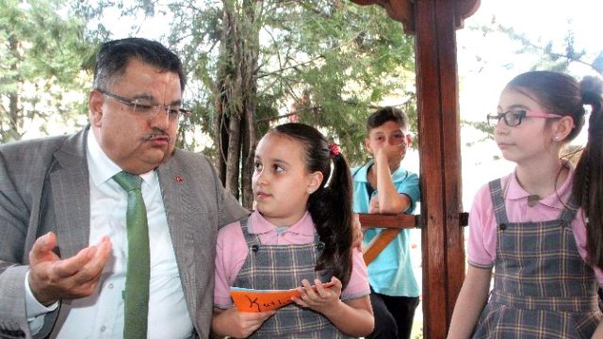 Miniklerden Başkan Yağcı\'ya Soru Yağmuru