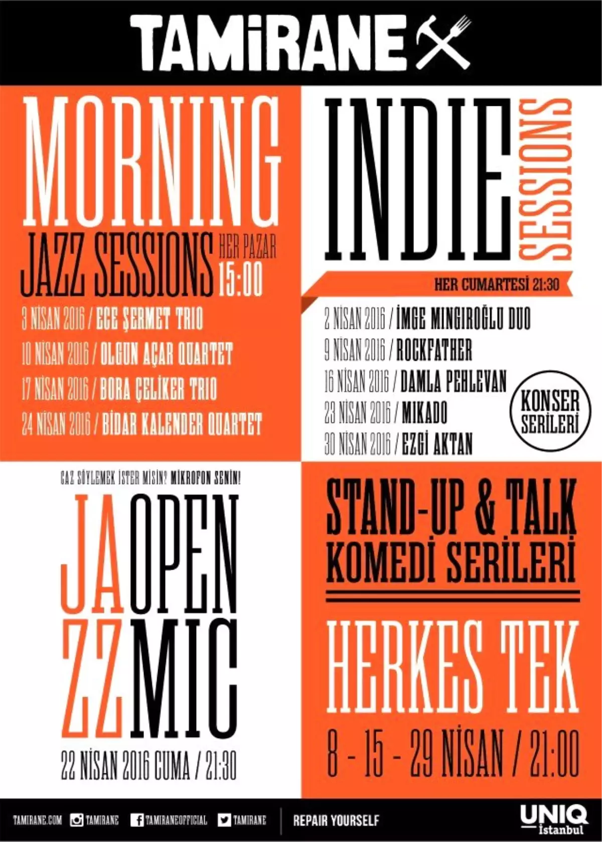 Tamirane Bahar Ayına Işıl Işıl Girdi, Keşfet