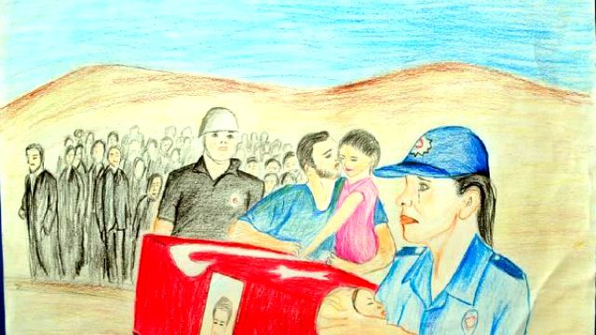 İlköğretim Öğrencisinden Duygulandıran Çizim