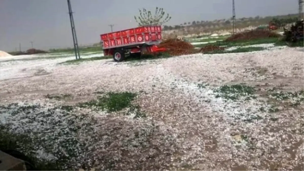 Adıyaman\'a Ceviz Büyüklüğünde Dolu Yağdı