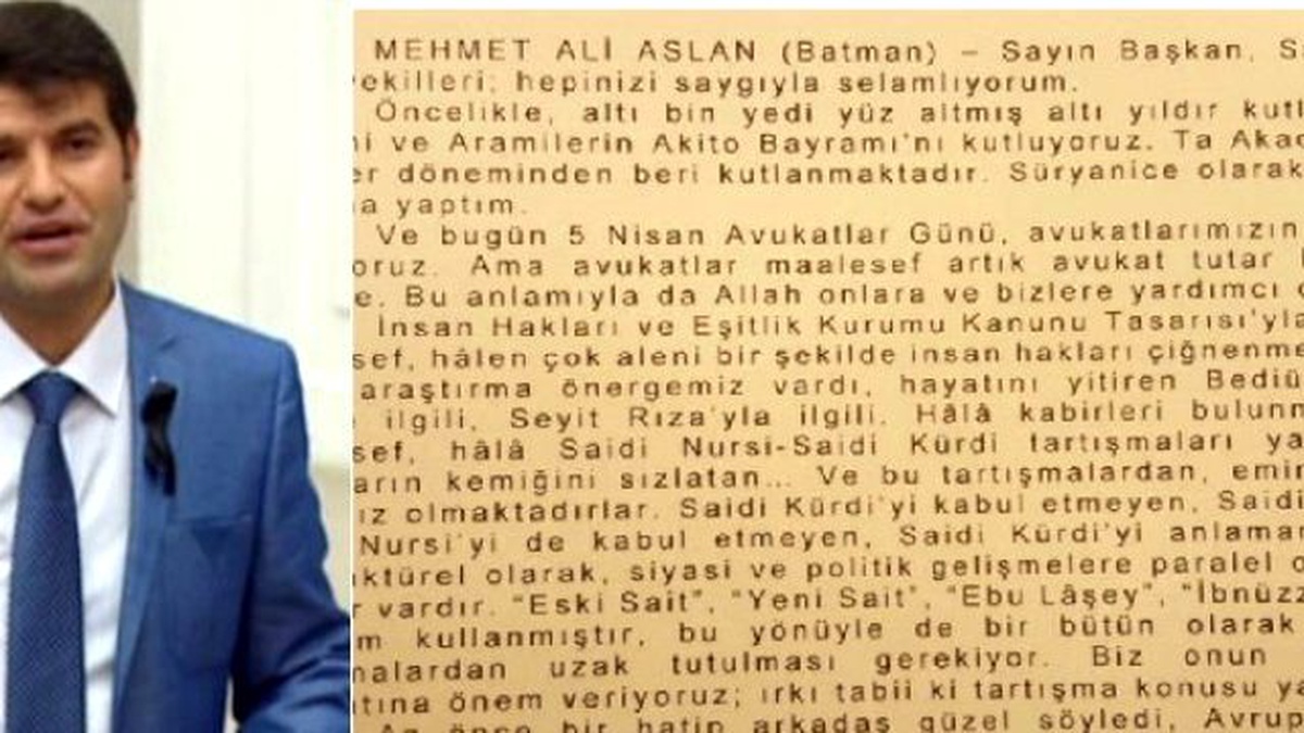 HDP\'li Vekilin Süryanice Konuşması Meclis\'te "Anlaşılmadı"