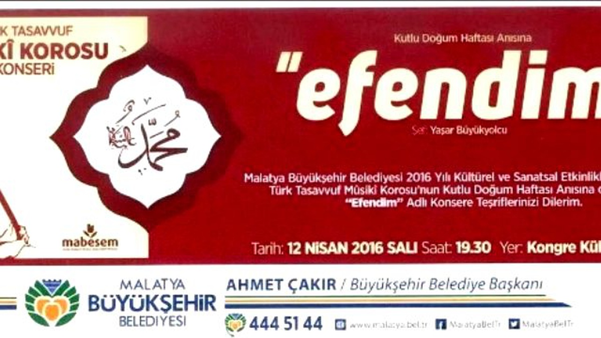 Kutlu Doğum Haftası Anısına "Efendim" Konseri