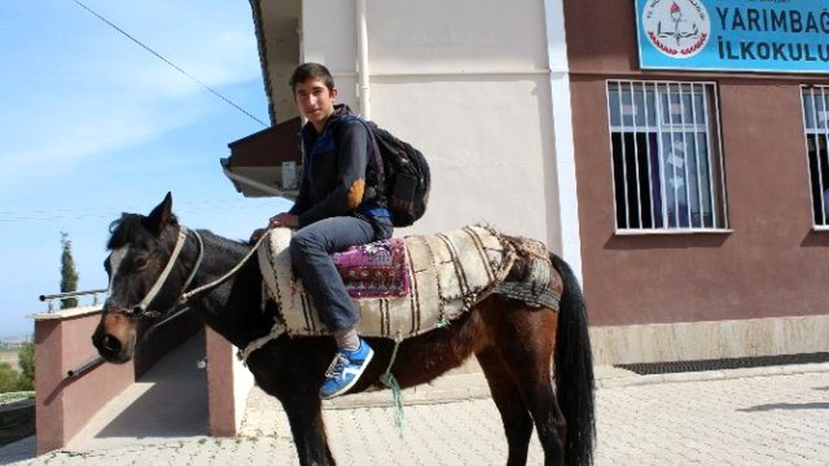 Adıyamanlı Öğrenci Teog Kursuna \'At\'la Gidiyor
