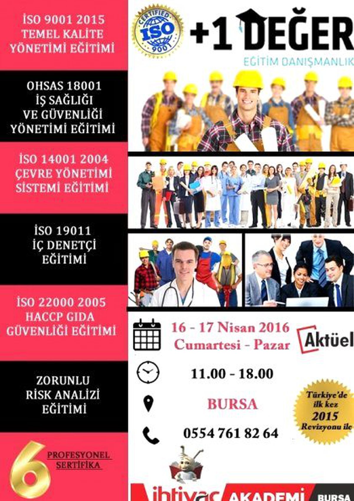 Profesyonel Iso Eğitimleri 6 Eğitim 6 Sertifika Bursa