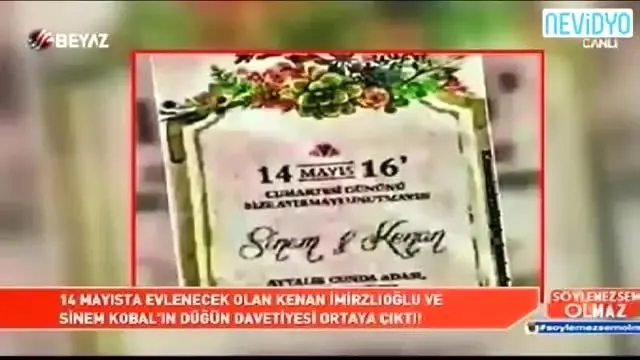 Iste Kenan Imirzalioglu Sinem Kobal In Dugun Davetiyesi Son Dakika