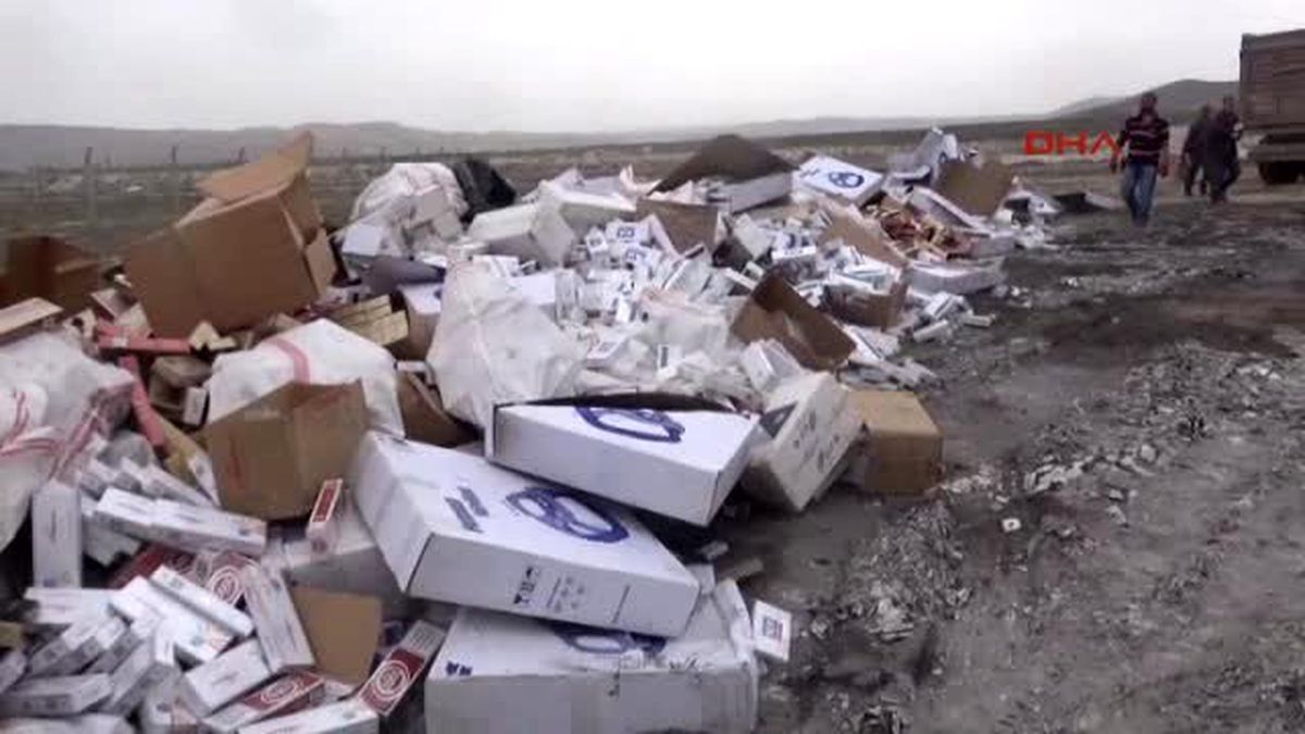 Aksaray\'da 1 Milyon 200 Bin Paket Kaçak Sigara İmha Edildi