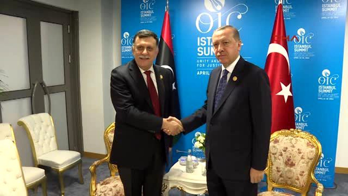 Cumhurbaşkanı Erdoğan, Fayez Serraj ile Görüştü