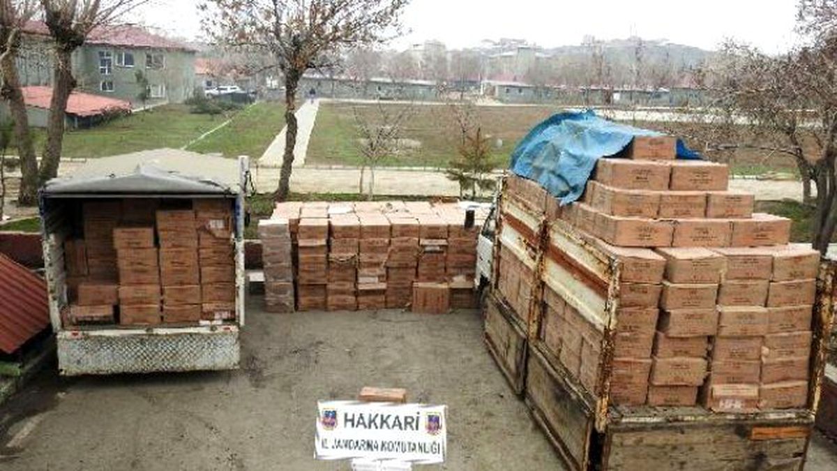 Yüksekova\'da 311 Bin 500 Paket Kaçak Sigara Ele Geçirildi