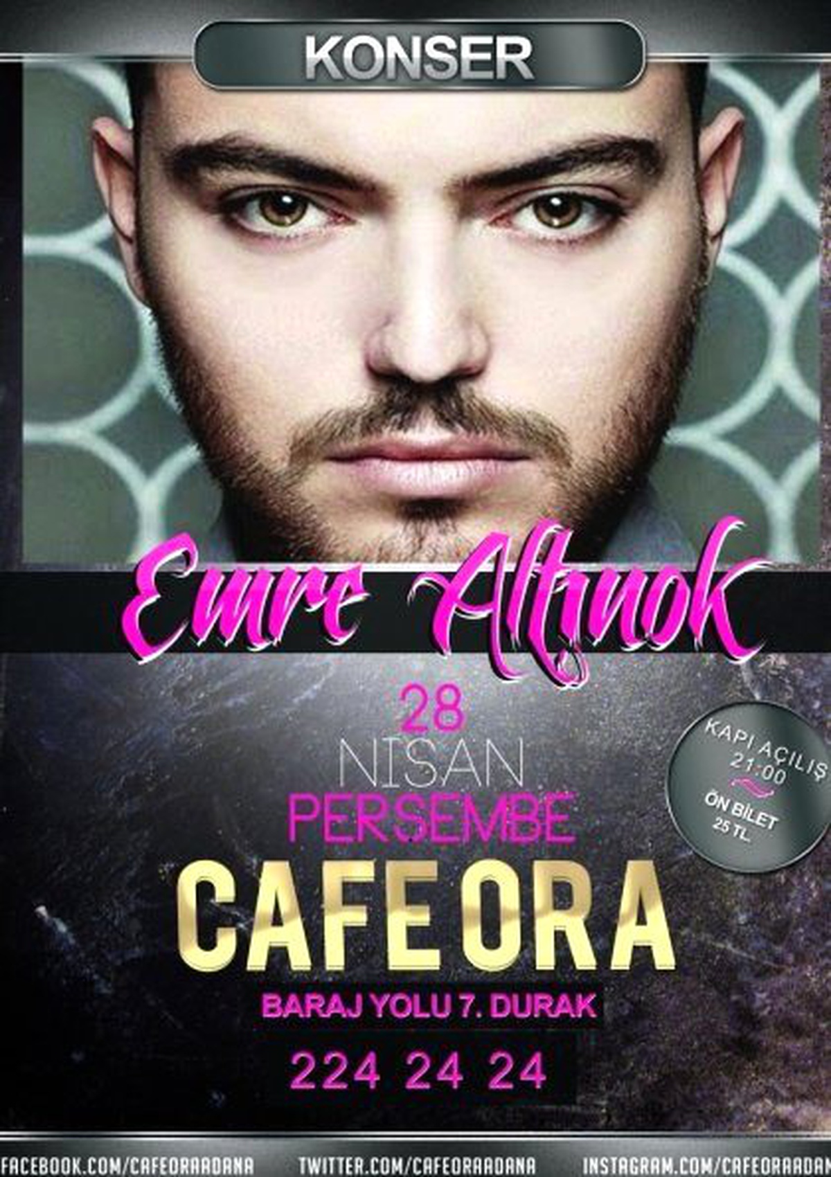 Cafe Ora 28 Nisan 2016 "Emre Altınok Konseri"