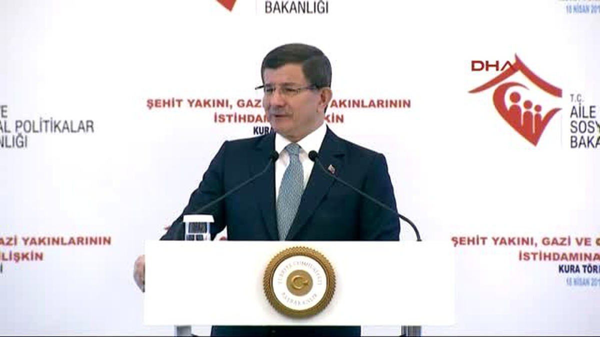 Davutoğlu, Şehit Yakını, Gazi ve Gazi Yakınları İçin İstihdam Kurası Töreni\'ne Katıldı 5