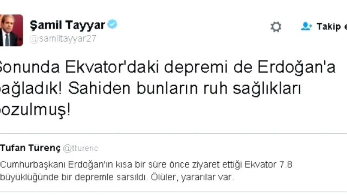 Milletvekili Tayyar\'dan Gazeteci Tufan Türenç\'e Alaylı Tepki