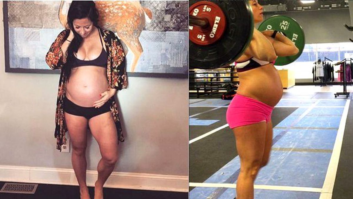 9 Aylık Hamile Olmasına Rağmen Spor Salonundan Çıkmıyor