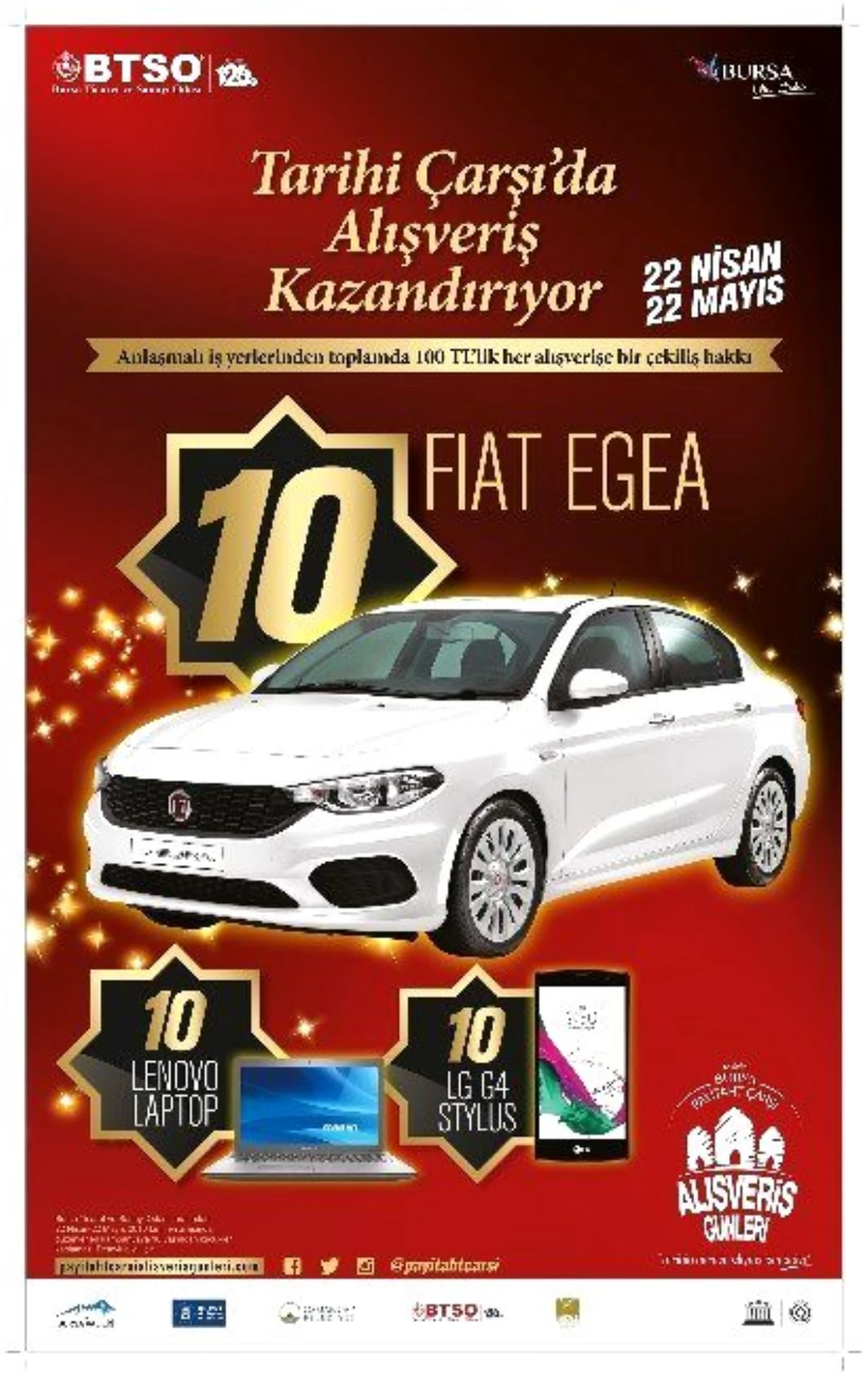 Çarşıda 100 TL\'ye Sıfır Otomobil Kazanma Şansı