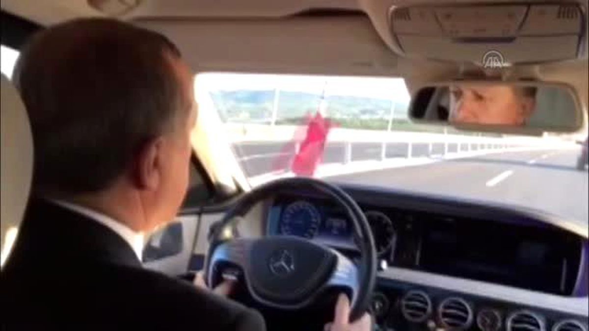 Erdoğan ve Davutoğlu, Osman Gazi Köprüsü'nü Test Etti