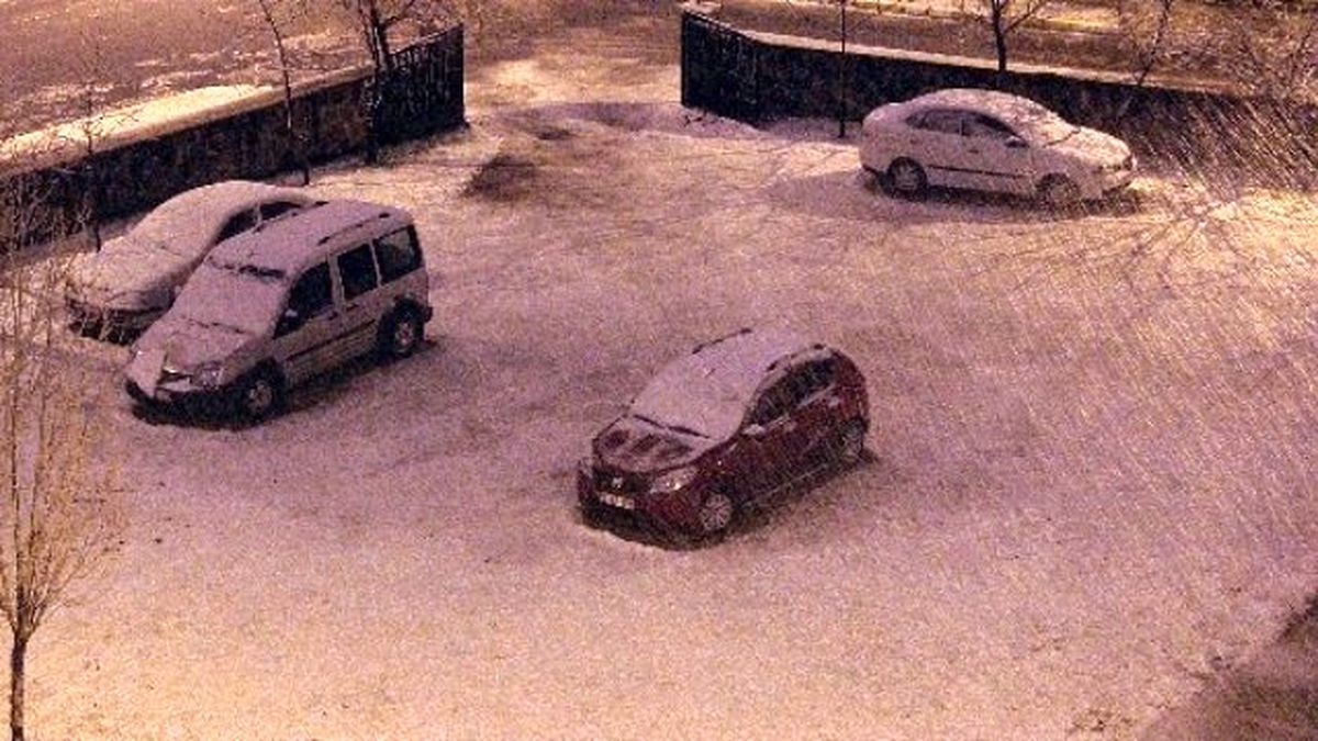 Erzurum\'da Kar Yağışı