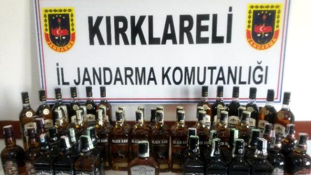 55 Şişe Kaçak Viski Ele Geçirildi