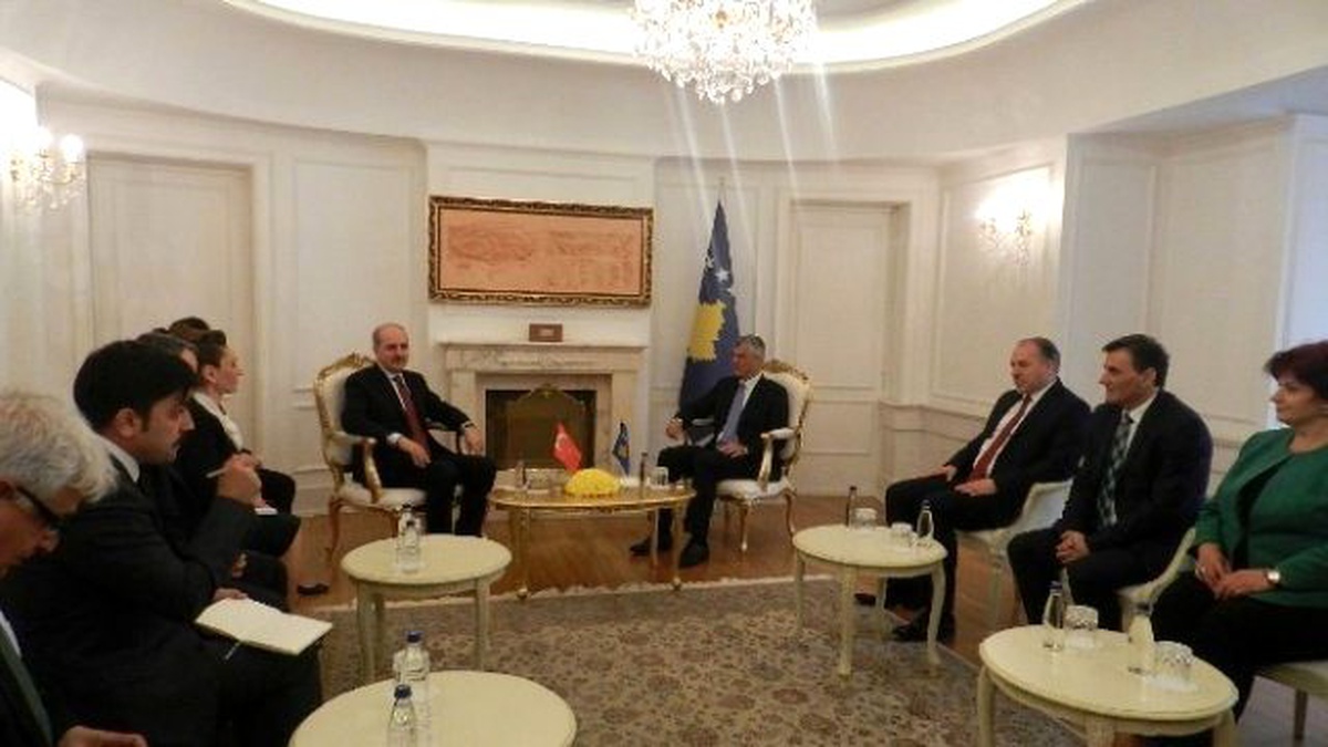 Başbakan Yardımcısı Kurtulmuş, Kosova Cumhurbaşkanı Thaçi\'yle Görüştü