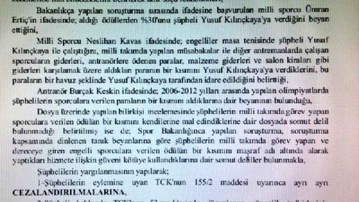 Bedensel Engelli Sporculardan Başkan Vekili ve Milli Takım Antrenörünün Para Aldığı İddiası Yargıya...