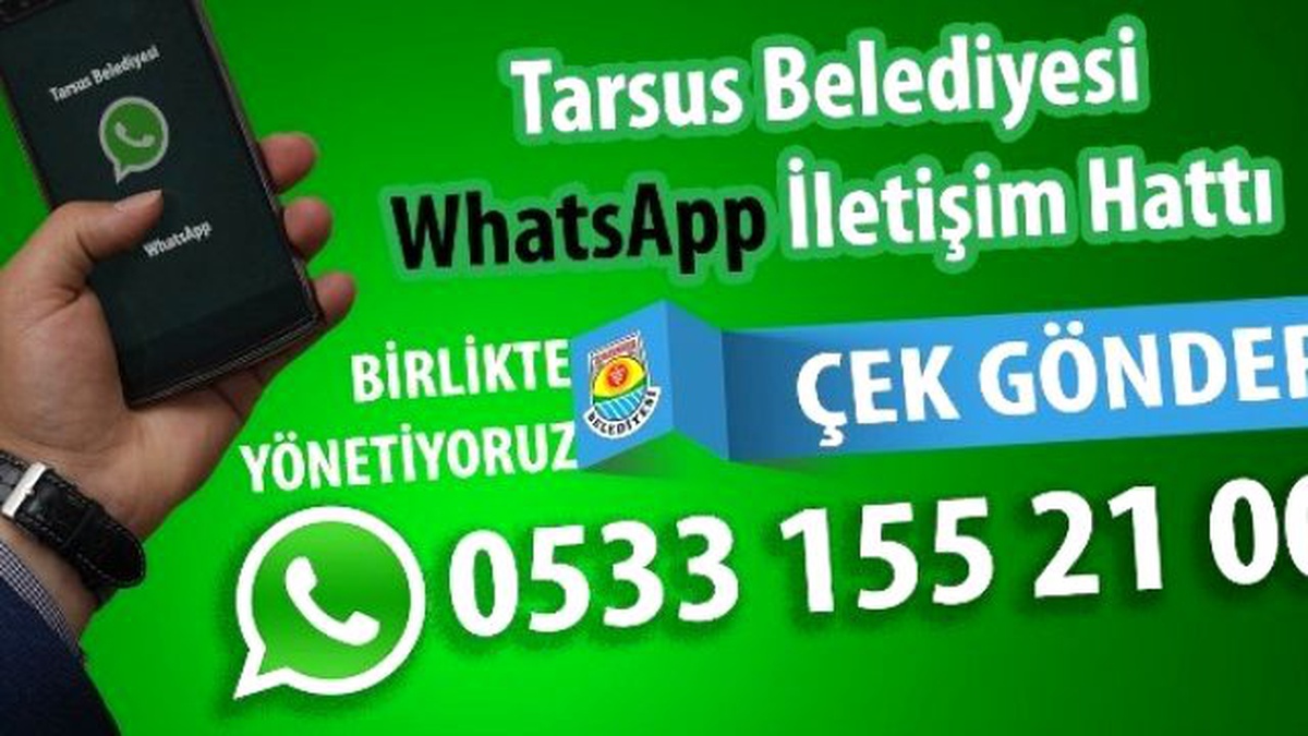 Tarsus Belediyesi Whatsapp İletişim Hattı Kurdu