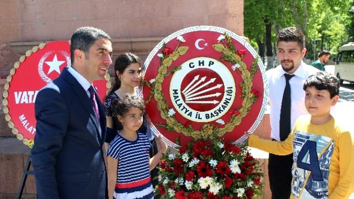 Chp, Add ve Eğitim-iş Anıta Çelenk Sundu