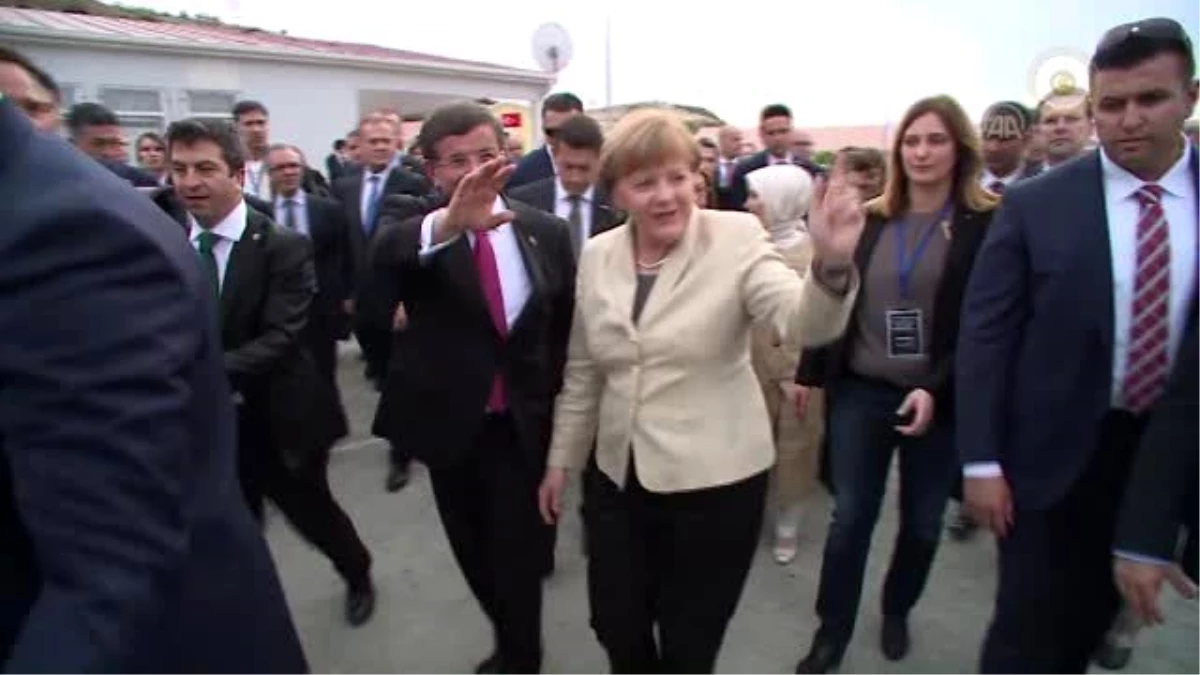 Davutoğlu, Merkel ve Tusk, Nizip Kampını Ziyaret Etti