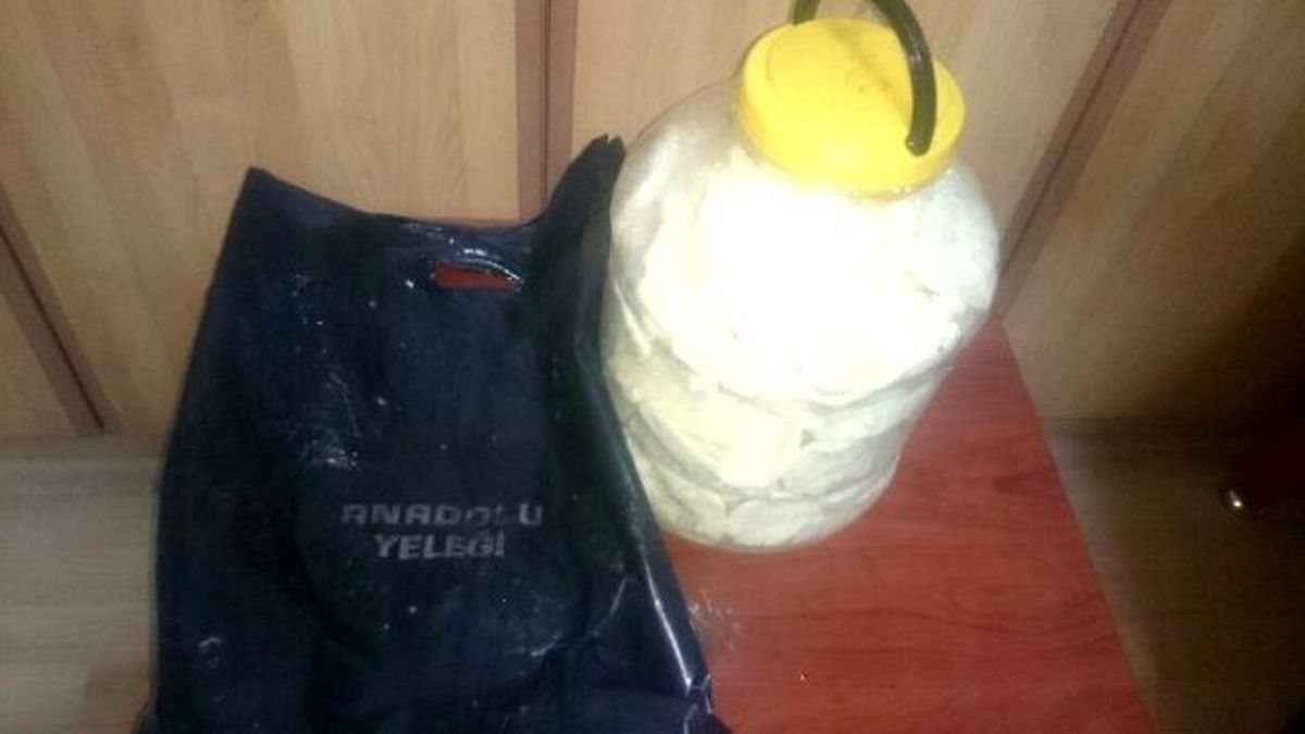 Esrarı Peynir Bidonuna Gizledi