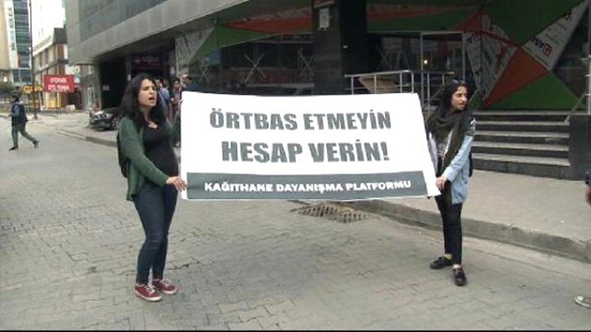Kağıthane\'de Ensar Vakfı Protestosu