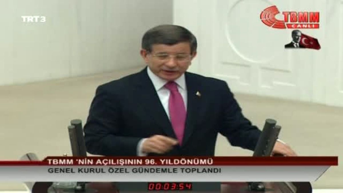 TBMM\'nin Açılışının 96\'ncı Yıl Dönümü - Davutoğlu ya Hep Beraber Var Olacağız ya Hep Beraber...