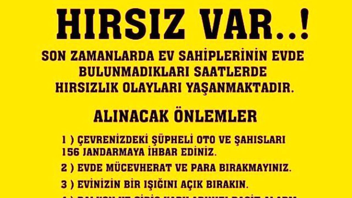 Jandarmadan Afişli Uyarı